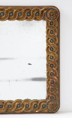 Italian 18th Century Carved Gilded and Painted Wall Mirror - 2479776