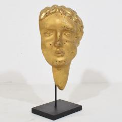 Italian 18th Century Carved Giltwood Baroque Angel Head - 4119841