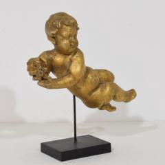 Italian 18th Century Carved Wooden Baroque Angel - 4508999