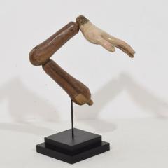 Italian 18th Century Carved Wooden Baroque Arm Of A Saint Figure - 4121400