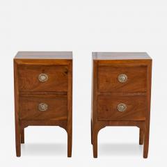 Italian 18th Century Directoire Period Bedside Tables Pair - 4601317
