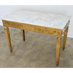 Italian 18th Century Giltwood Console with Original Marble Top - 4578135