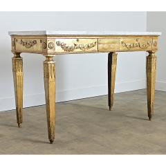 Italian 18th Century Giltwood Console with Original Marble Top - 4578142