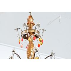 Italian 18th Century Giltwood Crystal Chandelier - 4759086