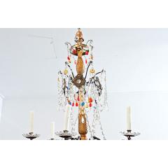 Italian 18th Century Giltwood Crystal Chandelier - 4759088