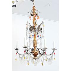 Italian 18th Century Giltwood Crystal Chandelier - 4759090