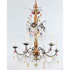 Italian 18th Century Giltwood Crystal Chandelier - 4759096