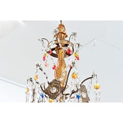 Italian 18th Century Giltwood Crystal Chandelier - 4759098