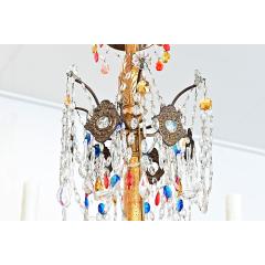 Italian 18th Century Giltwood Crystal Chandelier - 4759105