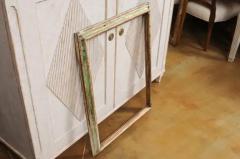 Italian 18th Century Green and Cream Painted Wooden Rectangular Frame - 3605983