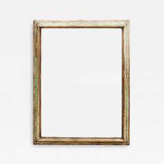 Italian 18th Century Green and Cream Painted Wooden Rectangular Frame - 3610835