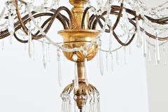 Italian 18th Century Massive Giltwood and Crystal Chandelier - 4596499