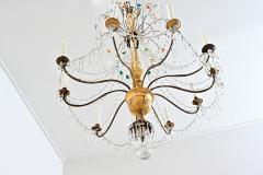 Italian 18th Century Massive Giltwood and Crystal Chandelier - 4596512