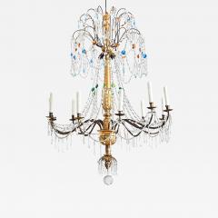 Italian 18th Century Massive Giltwood and Crystal Chandelier - 4604698