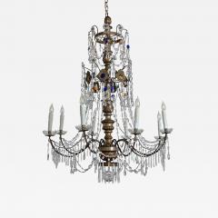 Italian 18th Century Massive Giltwood and Crystal Chandelier - 4604699
