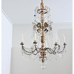 Italian 18th Century Massive Giltwood and Crystal Chandelier - 4596526