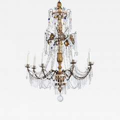 Italian 18th Century Massive Giltwood and Crystal Chandelier - 4604700