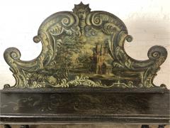 Italian 18th Century Painted Baroque Hall Bench - 1834476