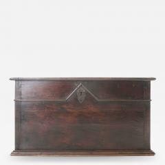 Italian 18th Century Primitive Dark Oak Coffer - 1982157