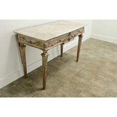 Italian 18th Century Silver Gilt Marble Console - 3593613
