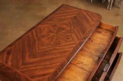 Italian 18th Century Walnut Mahogany and Cherry Three Drawer Marquetry Commode - 3555843