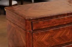 Italian 18th Century Walnut Mahogany and Cherry Three Drawer Marquetry Commode - 3555846