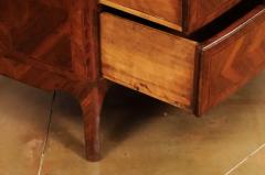 Italian 18th Century Walnut Mahogany and Cherry Three Drawer Marquetry Commode - 3555851