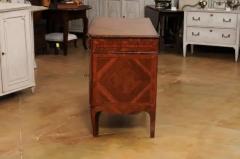 Italian 18th Century Walnut Mahogany and Cherry Three Drawer Marquetry Commode - 3555951