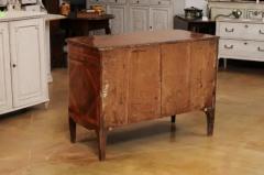 Italian 18th Century Walnut Mahogany and Cherry Three Drawer Marquetry Commode - 3555958