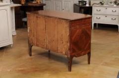 Italian 18th Century Walnut Mahogany and Cherry Three Drawer Marquetry Commode - 3555962