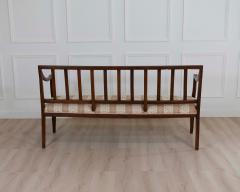 Italian 18th Century Walnut Sofa with Upholstered Seat - 4599629