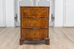 Italian 18th Century Walnut and Mahogany Three Drawer Serpentine Front Chest - 3638509