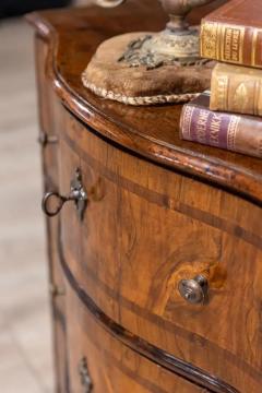 Italian 18th Century Walnut and Mahogany Three Drawer Serpentine Front Chest - 3638562