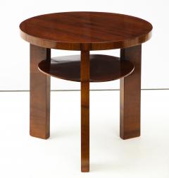 Italian 1930s Art Deco Circular Walnut Side Table - 1203448