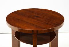 Italian 1930s Art Deco Circular Walnut Side Table - 1203453