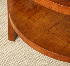 Italian 1930s Art Deco Wood Side Table with Glass Top - 4783046