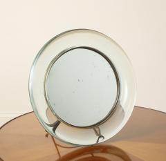 Italian 1930s Crystal Table Mirror with Iron Easel - 4783214