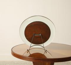 Italian 1930s Crystal Table Mirror with Iron Easel - 4783277