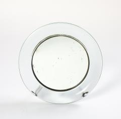 Italian 1930s Crystal Table Mirror with Iron Easel - 4783292