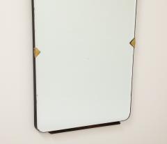 Italian 1940s Brass and Wood Wall Mirror - 3928174