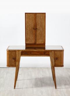 Italian 1940s Cerused Oak Vanity Table with Bench - 2963995