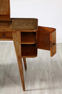 Italian 1940s Cerused Oak Vanity Table with Bench - 2963998