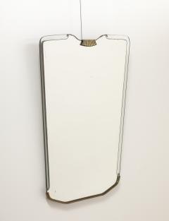 Italian 1940s Glass and Brass Wall Mirror - 3926930