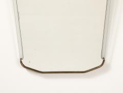 Italian 1940s Glass and Brass Wall Mirror - 3926932