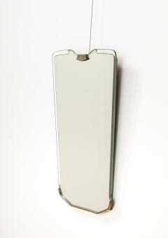 Italian 1940s Glass and Brass Wall Mirror - 3926935