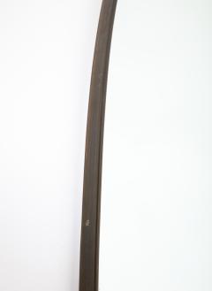 Italian 1940s Grand Scale Oval Mirror with Brass Decoration circa 1940 - 3362327