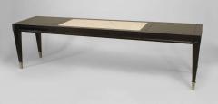 Italian 1940s Neoclassic Ebonized Narrow Rectangular Coffee Table - 463218