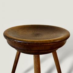 Italian 1940s Set of Four Walnut Dish Stools - 4237481