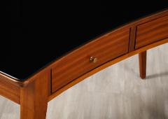 Italian 1940s Walnut Writing Desk with Black Glass Top - 3928009