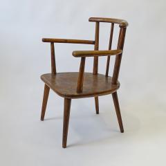 Italian 1940s folk art wood and plywood armchair - 3496036